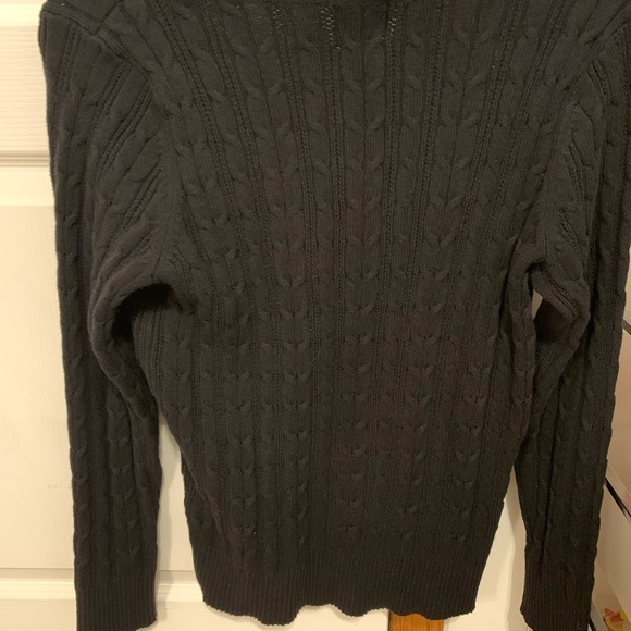 V Neck Cable Knit Sweater - Women’s Large - Black - St. John’s Bay - Picture 4 of 4